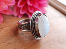 Load image into Gallery viewer, Rainbow Moonstone Ring or Pendant (Choose Your Size)