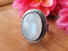 Load image into Gallery viewer, Rainbow Moonstone Ring or Pendant (Choose Your Size)