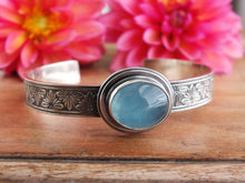 Load image into Gallery viewer, Aquamarine Cuff Bracelet