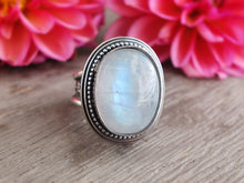 Load image into Gallery viewer, Rainbow Moonstone Ring or Pendant (Choose Your Size)