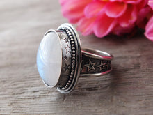 Load image into Gallery viewer, Rainbow Moonstone Ring or Pendant (Choose Your Size)