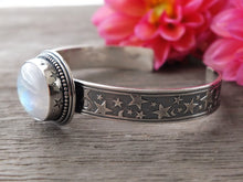 Load image into Gallery viewer, Rainbow Moonstone Cuff Bracelet