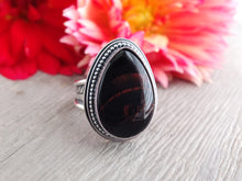 Load image into Gallery viewer, Red Ribbon Obsidian Ring or Pendant (Choose Your Size)