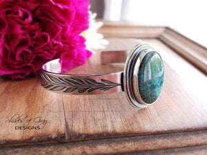 Hubei Turquoise Feather Cuff Bracelet