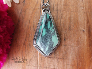 Emerald Rose Variscite Pendant