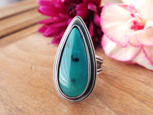 Load image into Gallery viewer, Blue Opalized Wood Ring or Pendant (Choose Your Size)