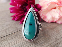 Load image into Gallery viewer, Blue Opalized Wood Ring or Pendant (Choose Your Size)