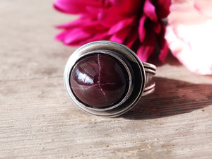 Star Garnet Ring or Pendant (Choose Your Size)