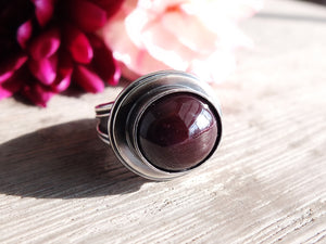 Star Garnet Ring or Pendant (Choose Your Size)