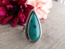 Load image into Gallery viewer, Blue Opalized Wood Ring or Pendant (Choose Your Size)