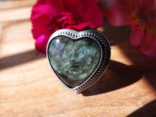 Load image into Gallery viewer, Rainbow Obsidian Heart Ring or Pendant (Choose Your Size)