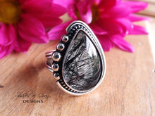 Load image into Gallery viewer, Toumalinated Quartz Ring or Pendant (Choose Your Size)