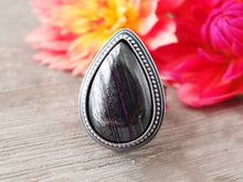 Load image into Gallery viewer, Sugilite and Hematite Ring or Pendant (Choose Your Size)