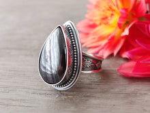 Load image into Gallery viewer, Sugilite and Hematite Ring or Pendant (Choose Your Size)