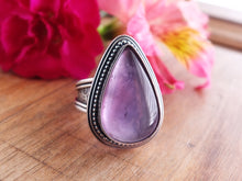 Load image into Gallery viewer, Amethyst &amp; Mother of Pearl Ring or Pendant (Choose Your Size)