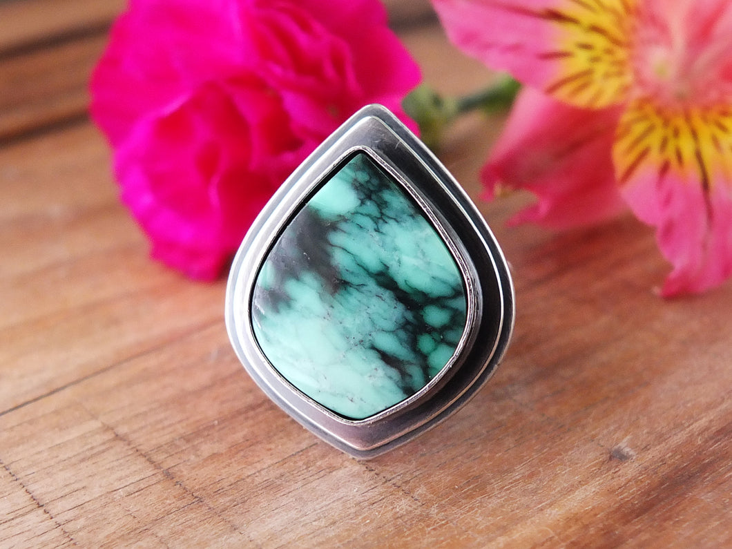 Emerald Rose Variscite Ring or Pendant (Choose Your Size)