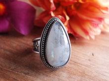 Load image into Gallery viewer, Rainbow Moonstone Ring or Pendant (Choose Your Size)