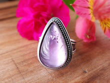 Load image into Gallery viewer, Amethyst &amp; Mother of Pearl Ring or Pendant (Choose Your Size)