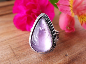 Amethyst & Mother of Pearl Ring or Pendant (Choose Your Size)