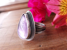 Load image into Gallery viewer, Amethyst &amp; Mother of Pearl Ring or Pendant (Choose Your Size)