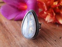 Load image into Gallery viewer, Rainbow Moonstone Ring or Pendant (Choose Your Size)