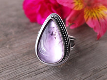 Load image into Gallery viewer, Amethyst &amp; Mother of Pearl Ring or Pendant (Choose Your Size)