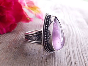 Amethyst & Mother of Pearl Ring or Pendant (Choose Your Size)