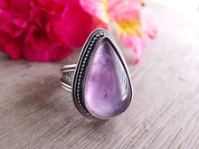 Load image into Gallery viewer, Amethyst &amp; Mother of Pearl Ring or Pendant (Choose Your Size)