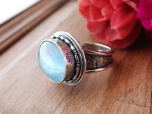 Load image into Gallery viewer, RESERVED: Aquamarine Ring or Pendant (Choose Your Size)