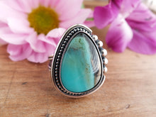 Load image into Gallery viewer, Blue Opalized Petrified Wood Ring or Pendant (Choose Your Size)