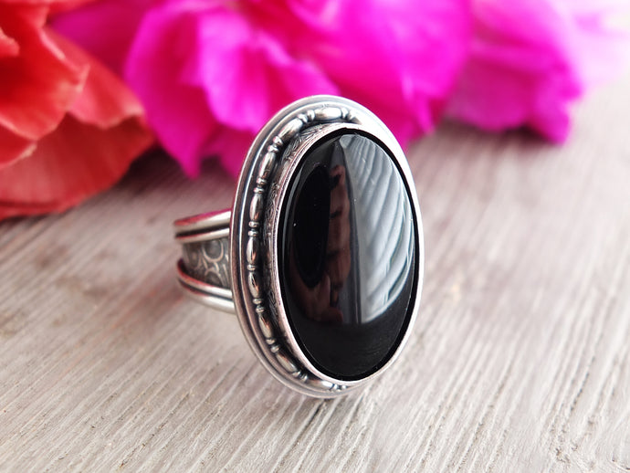 Black Onyx Ring or Pendant (Choose Your Size)