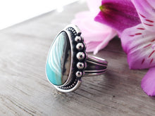 Load image into Gallery viewer, Blue Opalized Petrified Wood Ring or Pendant (Choose Your Size)