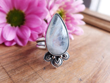 Load image into Gallery viewer, Rainbow Moonstone Ring or Pendant (Choose Your Size)