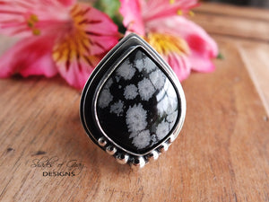 Snowflake Obsidian Ring or Pendant (Choose Your Size)