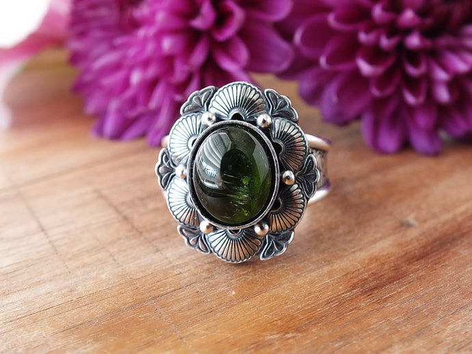 Green Tourmaline Ring or Pendant (Choose Your Size)