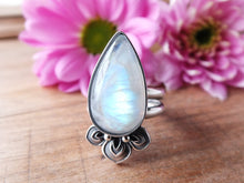 Load image into Gallery viewer, Rainbow Moonstone Ring or Pendant (Choose Your Size)