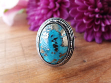 Load image into Gallery viewer, Persian Turquoise w/ Pyrite Ring or Pendant (Choose Your Size)