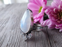 Load image into Gallery viewer, Rainbow Moonstone Ring or Pendant (Choose Your Size)