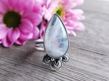 Load image into Gallery viewer, Rainbow Moonstone Ring or Pendant (Choose Your Size)