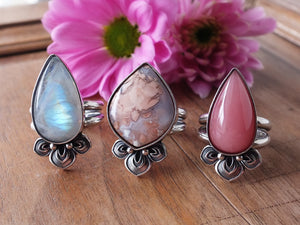 Rainbow Moonstone Ring or Pendant (Choose Your Size)