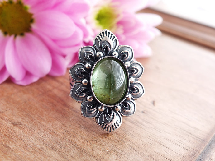 Green Tourmaline Ring or Pendant (Choose Your Size)