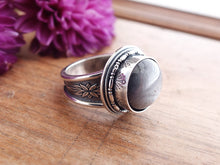 Load image into Gallery viewer, Silver Gray Star Sapphire Ring or Pendant (Choose Your Size)