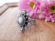 Load image into Gallery viewer, Silver Sapphire Ring or Pendant (Choose Your Size)