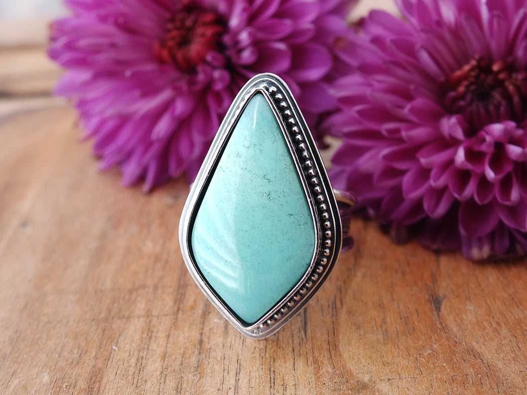 Blue Opalized Wood Ring or Pendant (Choose Your Size)