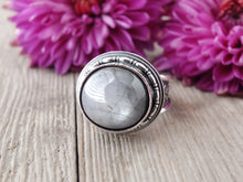 Load image into Gallery viewer, Silver Gray Star Sapphire Ring or Pendant (Choose Your Size)