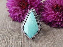 Load image into Gallery viewer, Blue Opalized Wood Ring or Pendant (Choose Your Size)