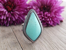 Load image into Gallery viewer, Blue Opalized Wood Ring or Pendant (Choose Your Size)