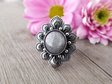 Load image into Gallery viewer, Silver Sapphire Ring or Pendant (Choose Your Size)