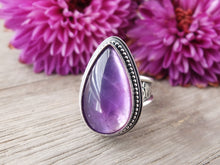 Load image into Gallery viewer, Amethyst &amp; Mother of Pearl Ring or Pendant (Choose Your Size)
