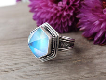 Load image into Gallery viewer, Aurora Opal &amp; Quartz Doublet Ring or Pendant (Choose Your Size)